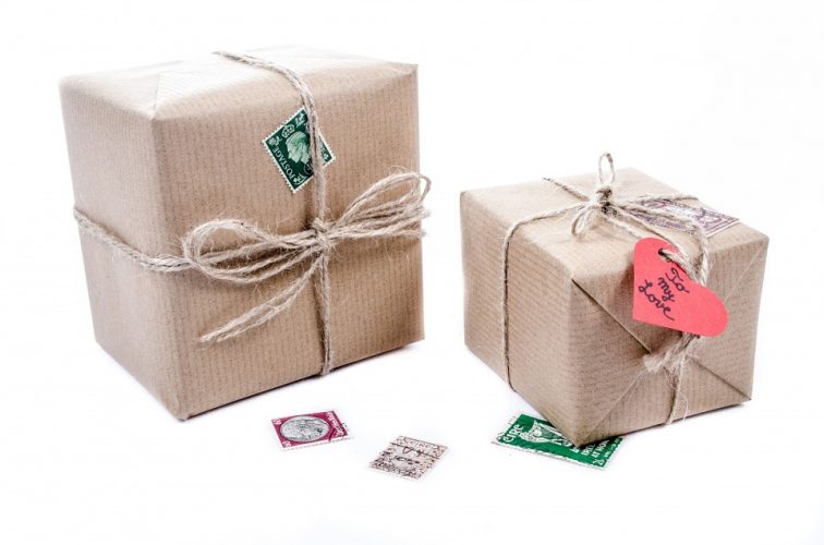 presents wrapped in boxes