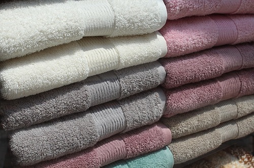 different colors of towels